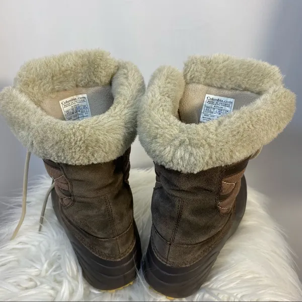 Columbia SNOW BOOTS FUR LINED GOOD PRE-owned Condition Size 8 1/2 Refer to pics - Image 5