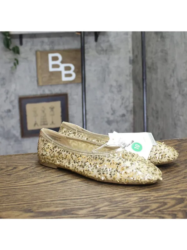 NWT A New Day Womens Sammie Ballet Flats 94685491 Gold Yellow 10M - Image 2