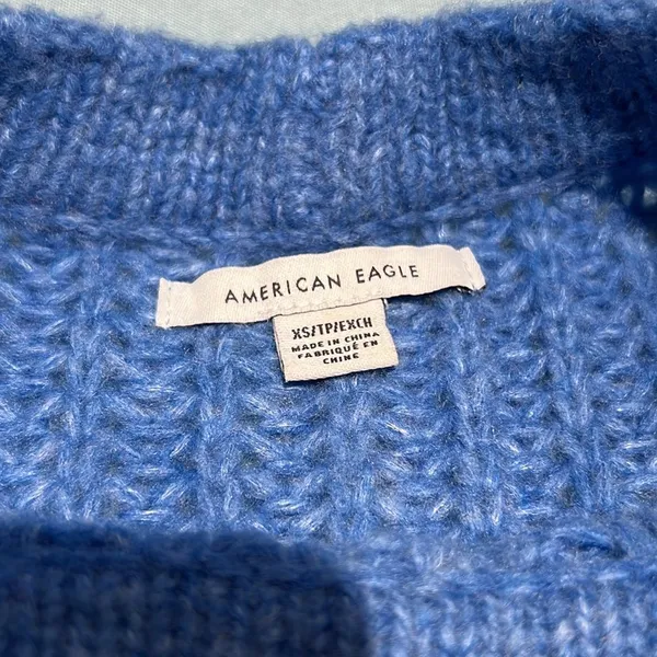 Womens American Eagle crop Knit sweater D28‎ - Image 3