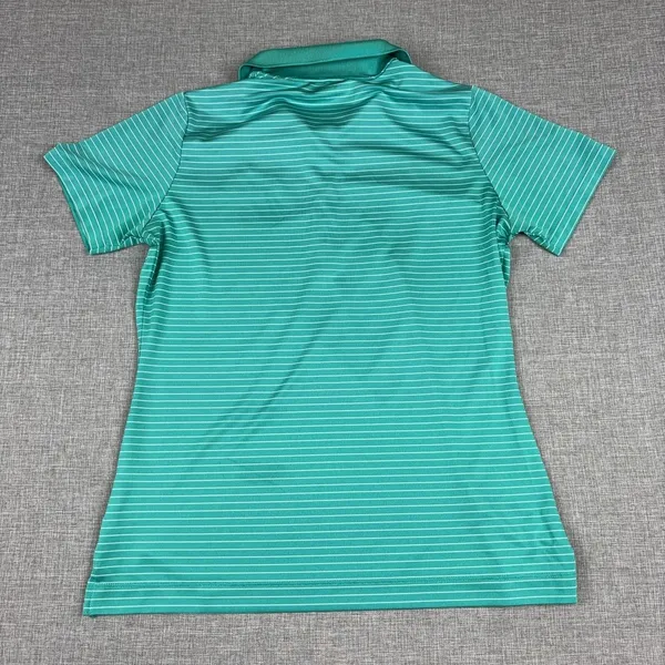 Nike Golf Polo Shirt Womens Medium Green Striped‎ Dri-FIT Quicken Loans National - Image 11
