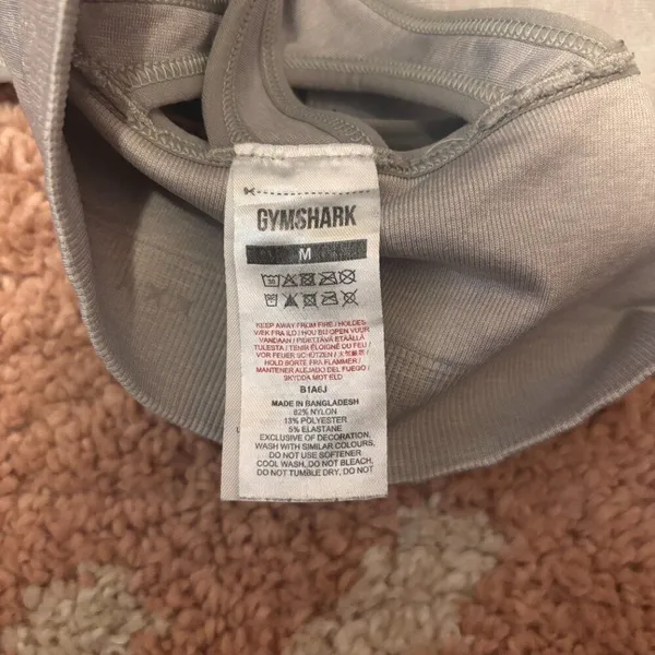 Gymshark Adapt Animal Seamless Sports Bra Womens Medium Gray High-Neck Crossover - Image 5