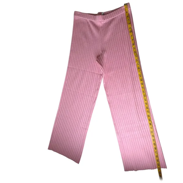 NWT Avara Wishlist Brianna Pink Ribbed Knit Pants Large Stretch Comfy‎ Lounge - Image 9