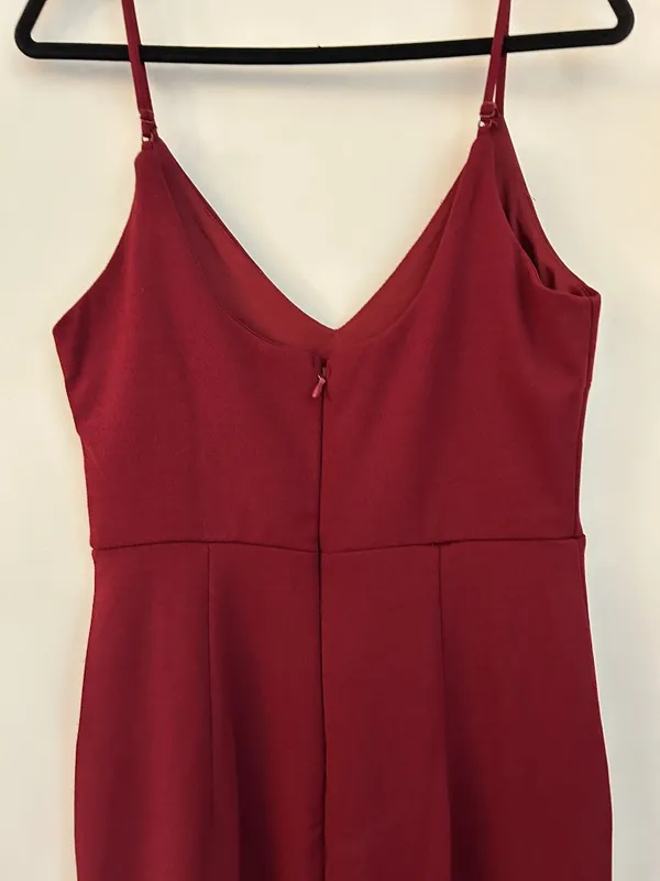 Lulus Infinite Glory Wine Red Maxi Dress Wedding Party Cocktail Size M NWT - Image 9