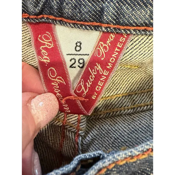 Lucky Brand Blue Mid Rise Flare Regular Length Denim Jeans Women's Size 8/29 - Image 5