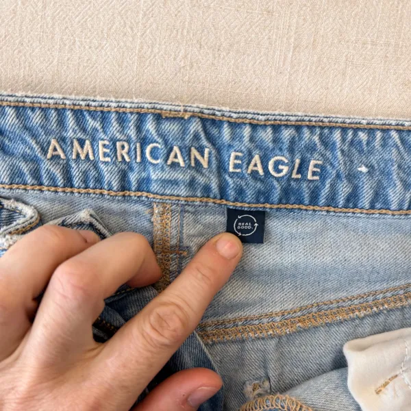 American Eagle‎ Low Rise Maxi Denim Skirt Light Wash Size 000 - Image 5