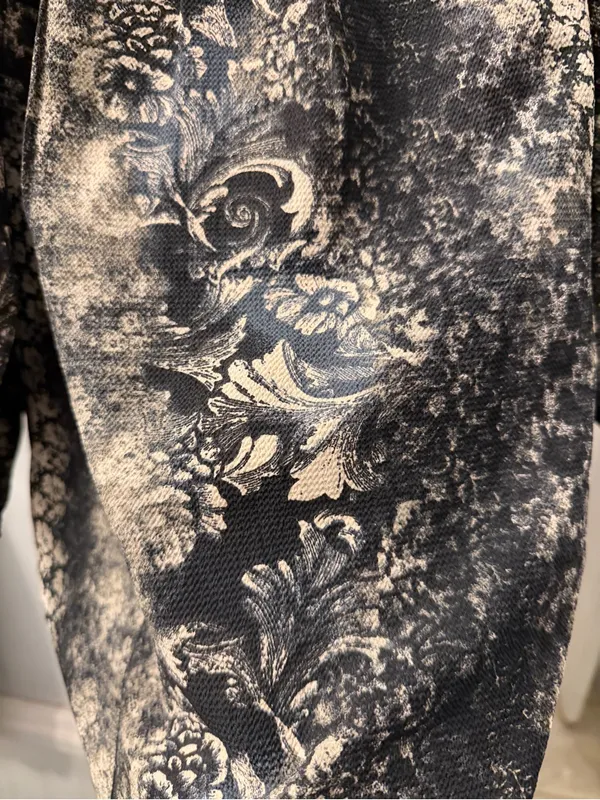 Urban Outfitters Black and Cream Floral Puff Sleeve Mini Dress NWT - Image 5