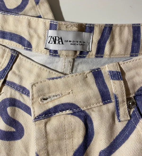 ZARA straight leg print jeans - Image 5