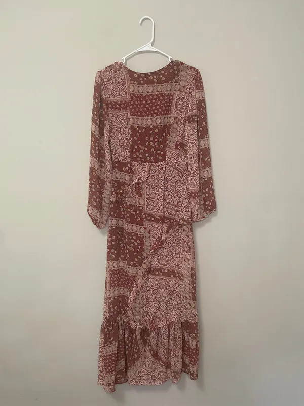 NWT Lulu’s Red Multi Print Long Dress Maxi Dress - Image 7
