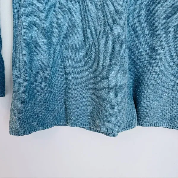 Ann Taylor Blue Crew Neck Sweater Ribbed Knit - Image 6