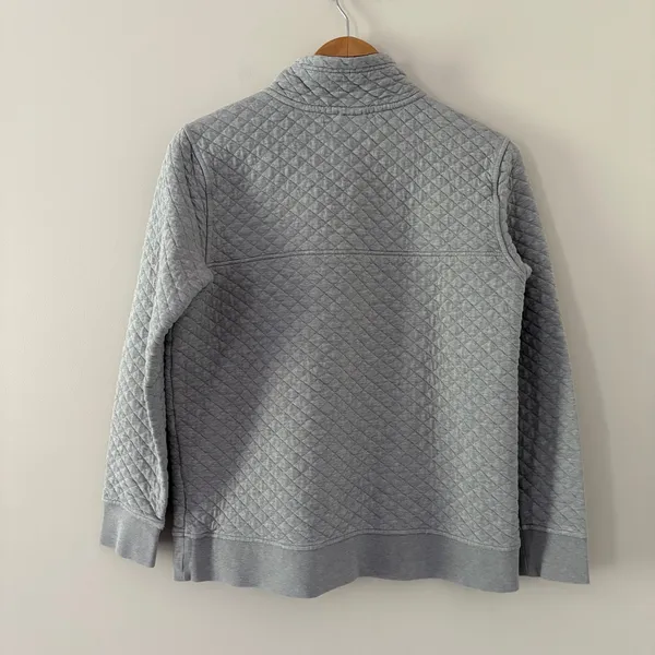 Patagonia Women's Pullover Organic Cotton Quilt Snap-T Grey Medium - Image 5