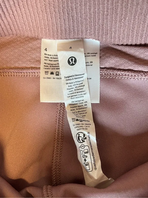 Lululemon Ribbed Softstreme Flared Pant *Regular - Twilight Rose Size 4 - Image 4