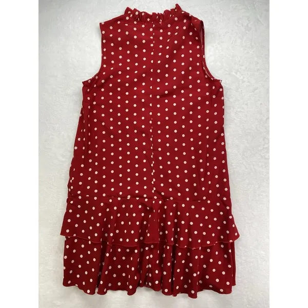 NWT Emery Rose Women's Dress Size Small Red‎ White Polka Dot Sleeveless Shift - Image 9