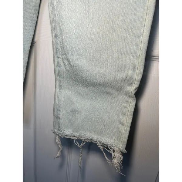 Madewell The Curvy Perfect Vintage Jean Light Wash Frayed Hem Denim Size 26‎ - Image 3