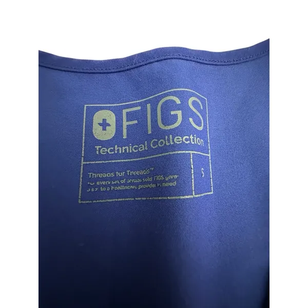 FIGS Technical Collection Size Small Casma Three Pocket Scrub‎ Top Blue #EE9-3 - Image 2