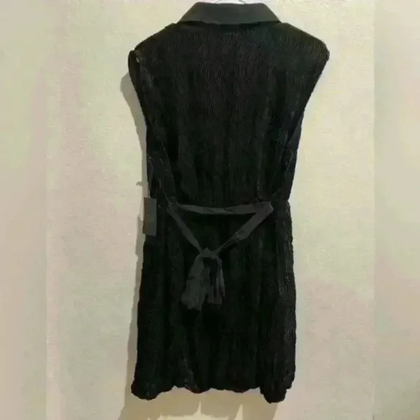 NWT REVOLVE Line &‎ Dot V-neck 100% silk black mini dress - Image 2
