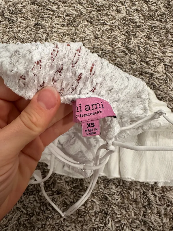 Francesca's white lace going out top - Image 3