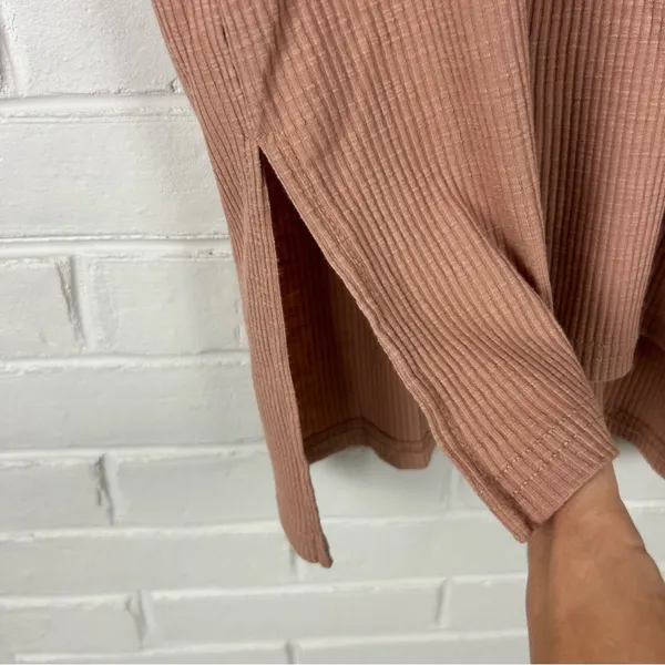 Jane + Delancey Neutral Ribbed Knit Collar Top Size S - Image 6
