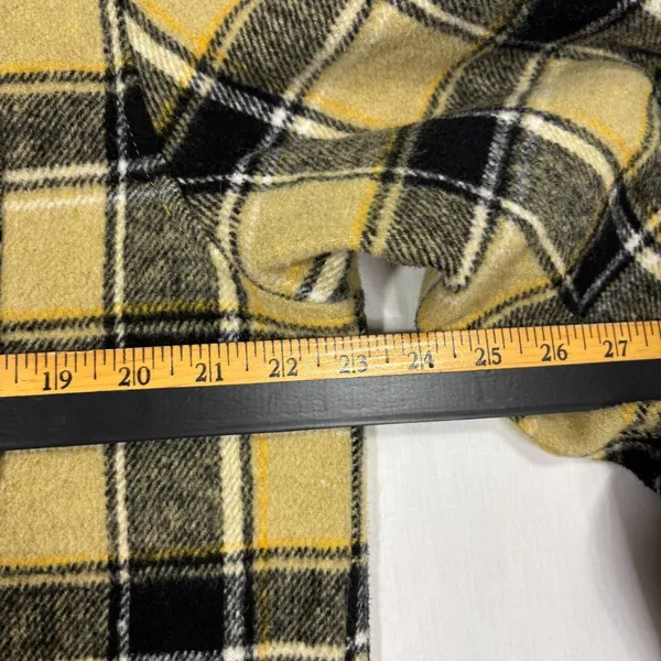 WeSC Overshirt Yellow Black Oden OG Plaid Flannel Mens S Womens M‎ Street Grunge - Image 8