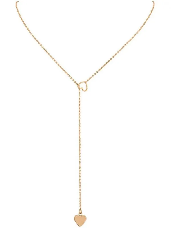 Heart Detail Lariats Necklace - Image 2