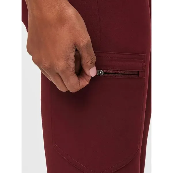 FIGS Zamora Jogger Scrub Pants, Burgundy, Size XXS, NWT - Image 3