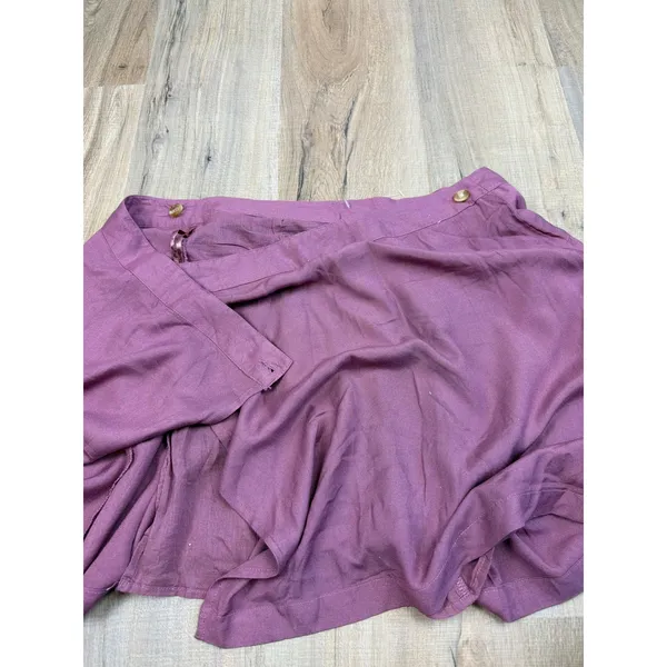 NWT Sim & Sam Wissfull Mauve Pleated Front Mini Wrap Skirt Urban Sample Size M - Image 6