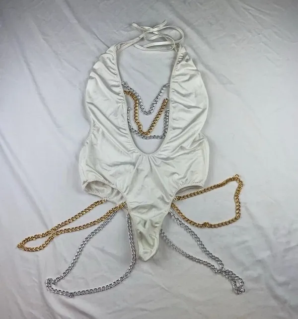 NEW Lingerie Bodysuit White - Image 5