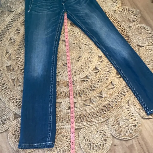 Women's MissMe 31 straight Blue Jeans with Wing Embroidery - Image 9