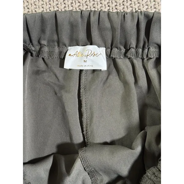 ALLIE ROSE Women's Black‎ Lightweight Green Joggers Cargo Size Medium - Image 3