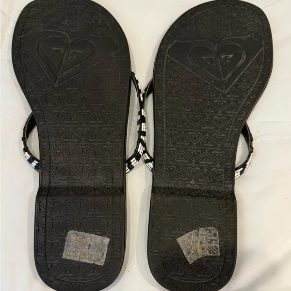 Roxy Blondie Sandals – Black & White Striped – Women’s Size 9 - Image 3