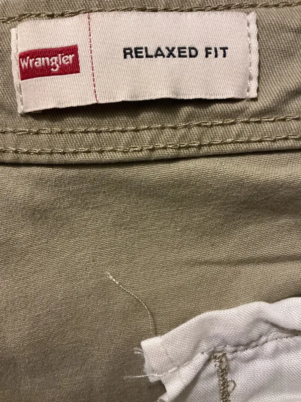 Wrangler Men's Relaxed Fit Cargo Pants Khaki Tan Size 36x32 Cotton Stretch Utility - Image 2