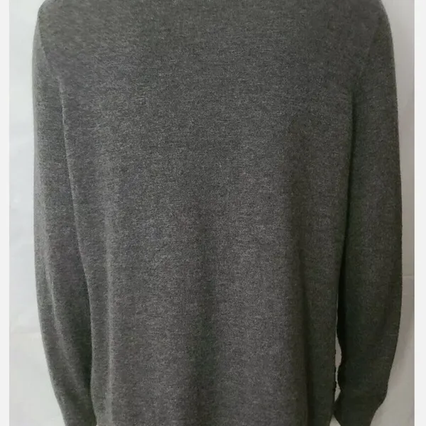 Talbots Gray Beaded‎ Embellished Open Cardigan Sweater Top Lambswool Blend Sz PM - Image 3