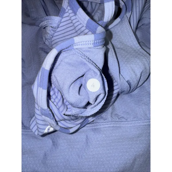 Lululemon‎ Light Blue workout top with a built-in bra and a racerback 4 - Image 7