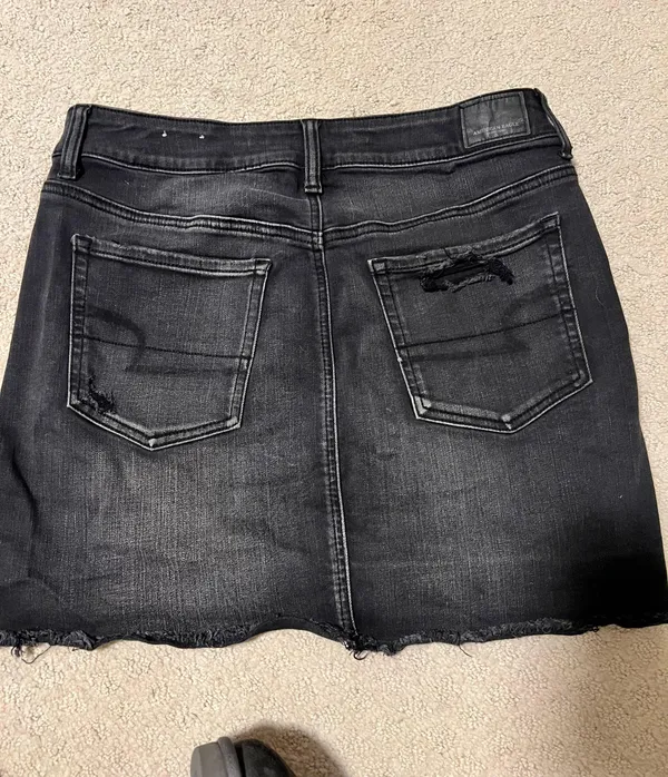 American Eagle Outfitters Denim Black Skirt - Image 2