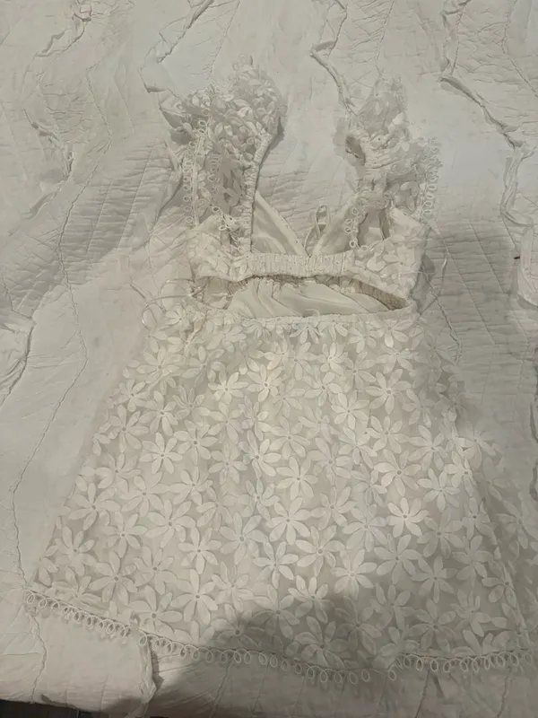 Lost + Wander white floral mini dress - Image 3