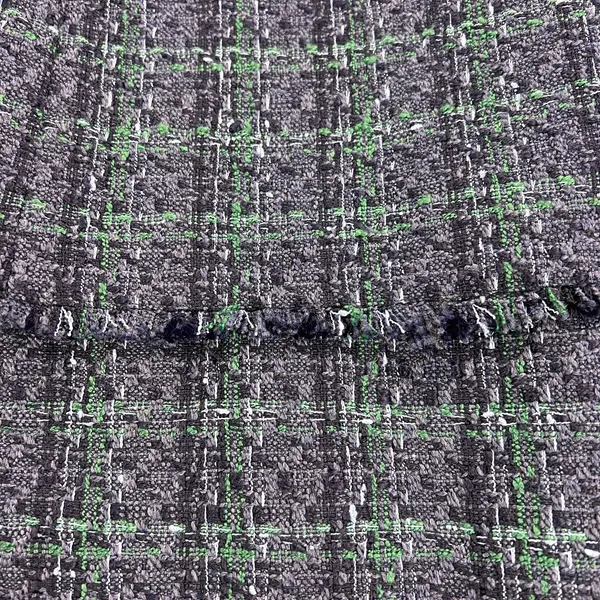 Sail to Sable Tweed Short Sleeve Shift Dress Tiered Hem Navy Blue/Green Size 6 - Image 10