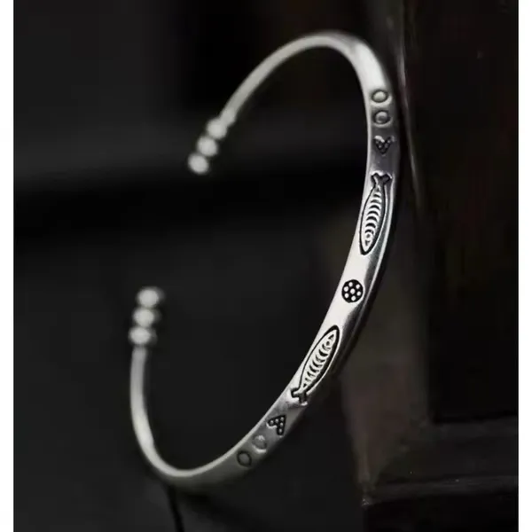 Engraved Boho Cuff Bracelet | 925 Sterling‎ Silver - Image 12