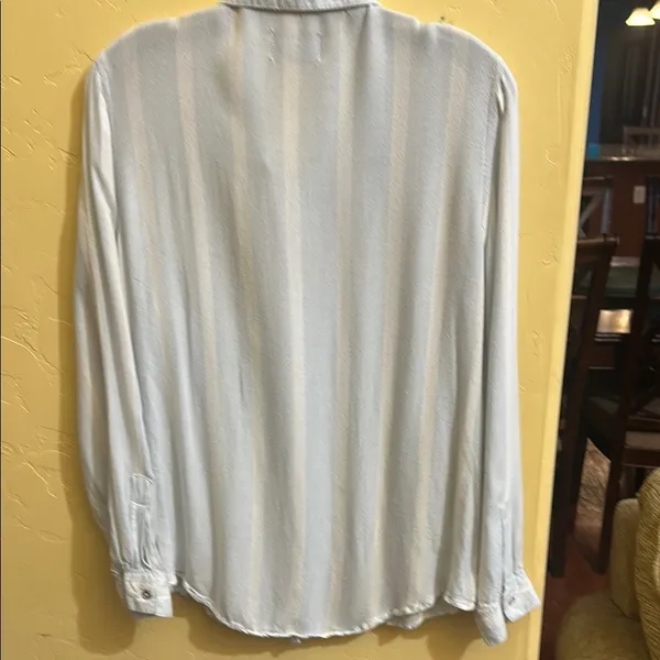 Cotton On Cream Powder Blue Relaxed Button Down Shirt - Image 3