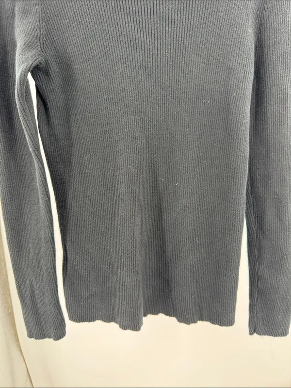 Lauren Ralph Lauren Ribbed Turtleneck Sweater Black M fall winter minimalist - Image 4