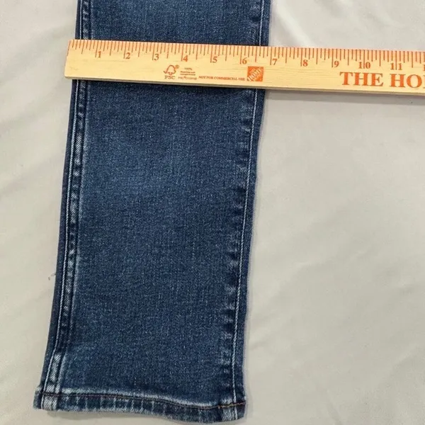 Madewell Stovepipe High Rise Straight‎ Leg Jeans Blue Denim 28T - Image 12
