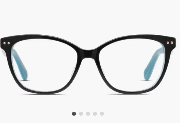 Kate Spade Adrie Black and Mint Eyeglasses with Pink Case - Image 5