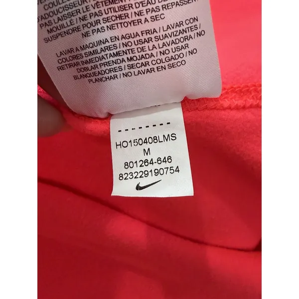 Nike Pro Hyperwarm Funnel Neck Dri-FIT Top Medium Neon Coral - Image 8