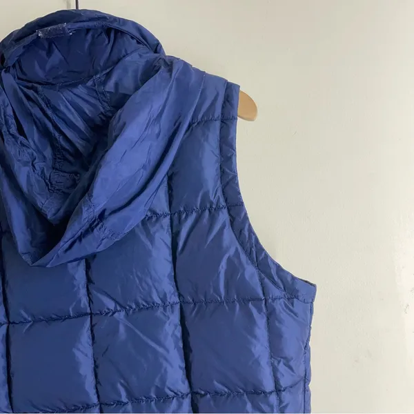 Abercrombie & Fitch Vintage Puffer Vest Blue Quilted Hooded Women’s Y2K - Image 4