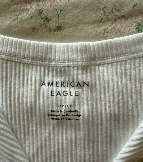 American Eagle White Tank Top - Image 2