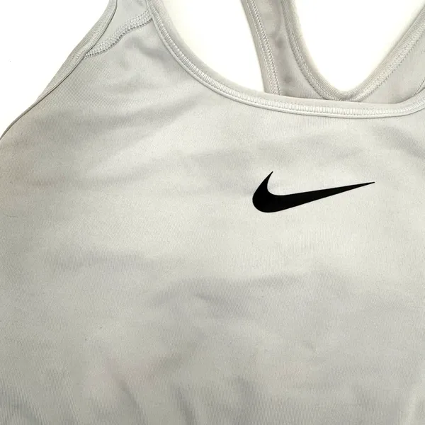 Nike Dr-Fit White Swoosh Sports Bra Size Medium - Image 2