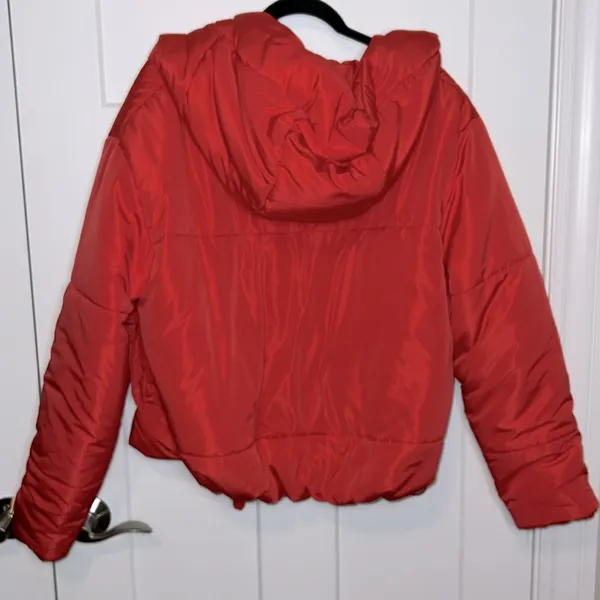Vici Stay Awhile Pocketed Hooded Puffer Jacket - Red - Image 6