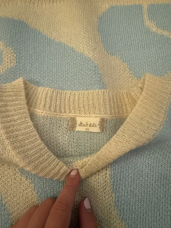 altard state blue and cream sweater - Image 3