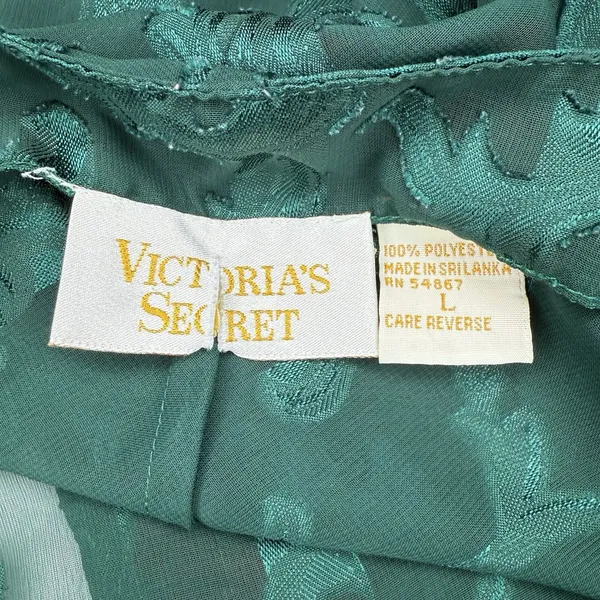 Victoria's Secret Vintage 80s/90s L Gold Label Satin Chemise Babydoll Slip Dress - Image 8