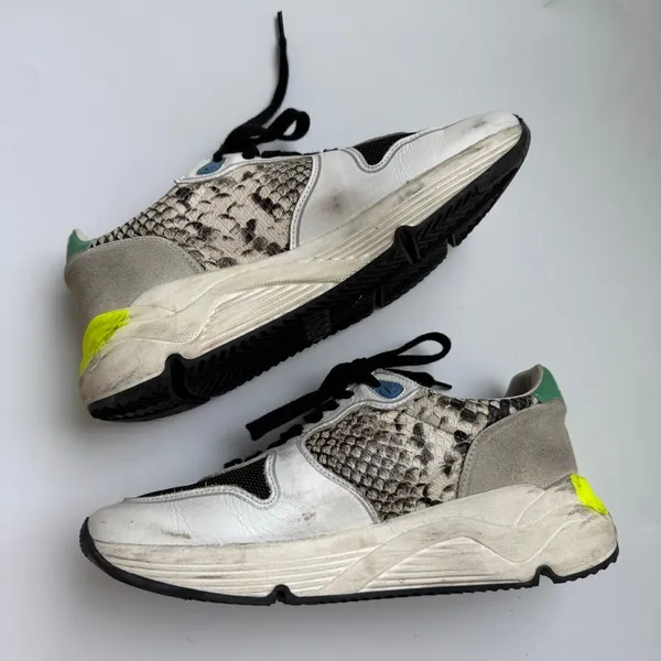 Golden Goose Running Sole Women’s 35 USA 5 Natural Snake Python Purple Sneaker - Image 3