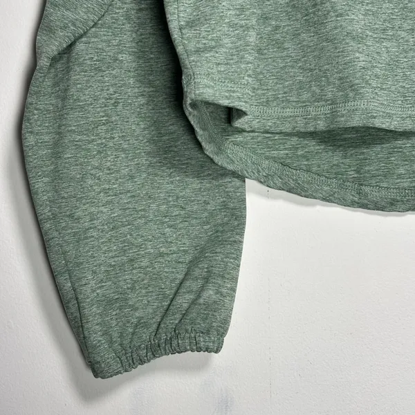 Z by Zella Womens‎ Medium Green Heathered Cropped Mock Neck Pullover Long Sleeve - Image 8
