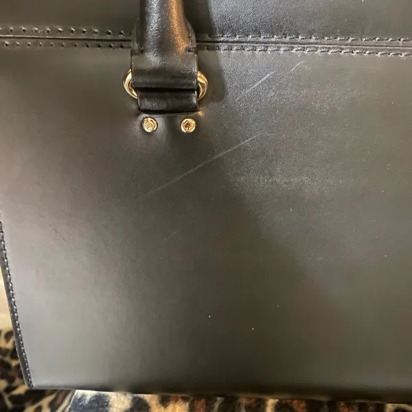 kate spade new york black leather shoulder bag with gold hardware - Image 12